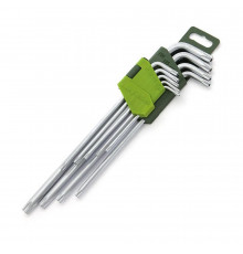 Набор ключей TORX  9 шт с отверстием длинных (Т10,Т15,Т20,Т25,Т27,Т30,Т40,Т45,Т50)
