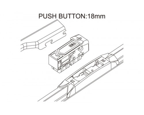 Комплект адаптеров ACTIVE SWORD VM9 адаптер (Push Button 18мм) 2 шт.