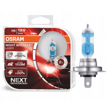 Лампы автомобильные OSRAM Н4  60/55W + 150% Night Breaker Laser 2 шт