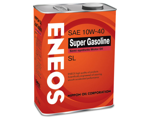 Масло моторное ENEOS Super Gasoline SL 10W-40 (4 л.)