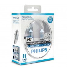 Лампа PHILIPS White Vision H7 12V + W5W - 2шт. (Комплект - 2 шт.)