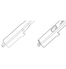 Даптер для бескаркасной щетки ACTIVE SWORD 'Ласточкин хвост (широкий)'