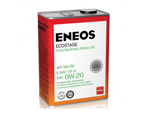 Масло моторное синтетическое ENEOS Ecostage SN 0W-20 (4л) (8801252022022)