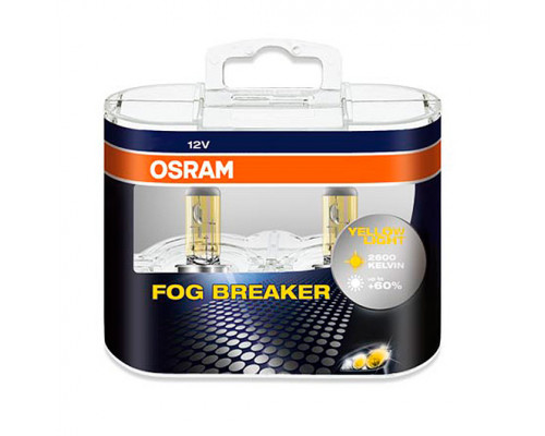 Комплект ламп OSRAM FOG BREAKER Н7, Комплект - 2 шт. (желтые)