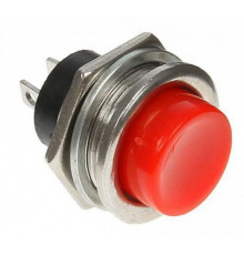 Выключатель-кнопка металл 220V 2А (2с) (ON)-OFF 16.2 красная (RWD-306) REXANT (в упак. 1шт.)