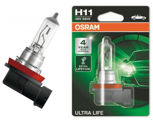 Лампы автомобильные OSRAM H11 55W Ultra life (двойной бокс) (64211ULT_HCB)