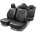 Авточехлы Комплект чехлов на сиденья SIGNATURE, материал экокожа SGN-1505GF BK/BK  новое лекало - 3D крой, 15 предметов