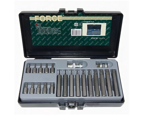 Набор бит Torx Star Tamper Т10H-T55H с держателями, 22предмета
