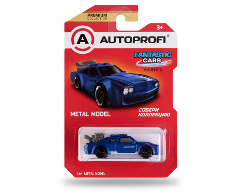 Машинка коллекционная 1:64, Серия FANTASTIC CARS, FAN-002 синий
