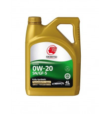 Масло моторное синтетическое IDEMITSU Fully Synthetic 0W-20 (4л)