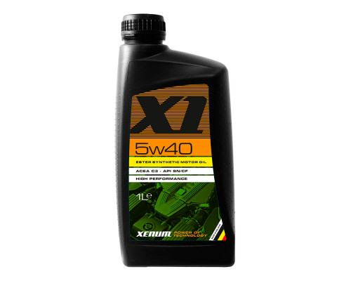 Масло моторное Xenum X1 5w40 Ester Hybrid с эстерами (1л)