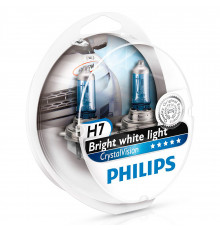 Лампы PHILIPS Crystal Vision H7 12V + 2 шт. W5W (Комплект -2 шт.)