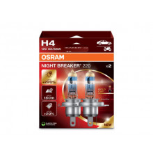 Лампы автомобильные OSRAM Night Breaker H4 60/55W 12V PX26D+220% 2шт.