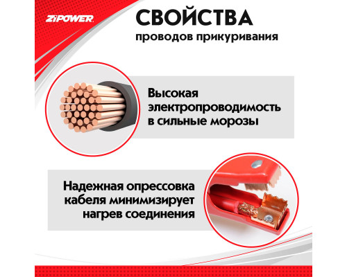 Провода для прикуривания, 450 А, 2,5 м.