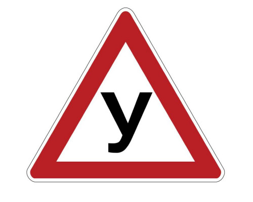 Наклейка НОВИЧОК треуг. "У" ГОСТ (200*200) наруж. (уп. 1 шт) SKYWAY