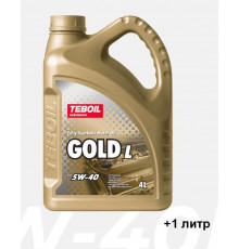 ПРОМО Масло моторное синтетическое TEBOIL Gold L 5W-40 4+1