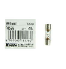 Предохранитель Koito 5A - стеклянный 26mm