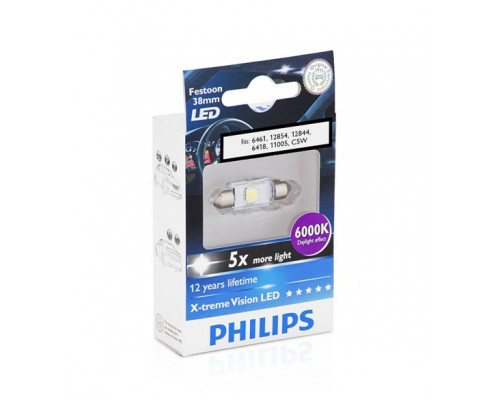 Лампа Fest 10.5x38 12V 1W 2LED 6000K PHILIPS