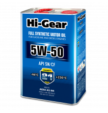 Моторное масло Hi-Gear 5W50 SM/CF, 4л. HG0554
