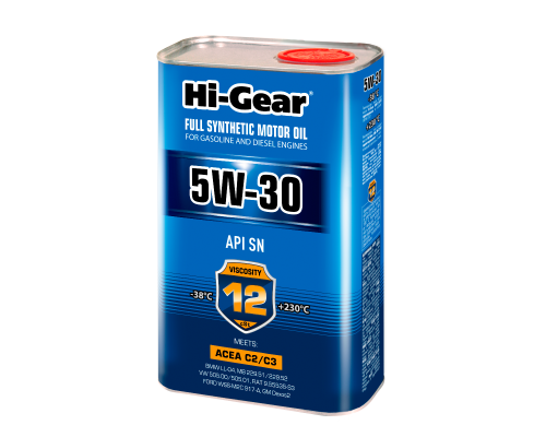 Моторное масло Hi-Gear 5W-30 SN ACEA С2/С3, 1л. HG0330