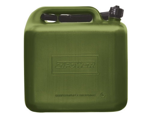 Канистра для топлива ZiPOWER 10л. Цвет - оливковый.