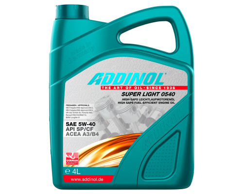 Масло моторное Addinol Super Light 0540  5W-40 (4л)