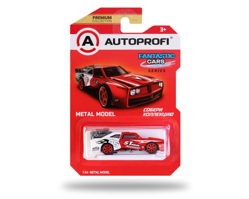 Машинка коллекционная 1:64, Серия FANTASTIC CARS, FAN-001 красн./белый