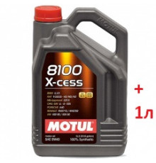 Масло моторное синтетическое Motul 8100 X-CESS GEN2 5W-40 100% Synt 4+1
