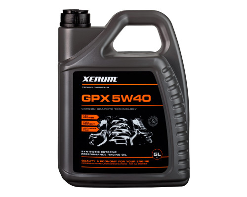 Масло моторное Xenum GPX 5w40 с коллоидными микрочастицами графита (5л)