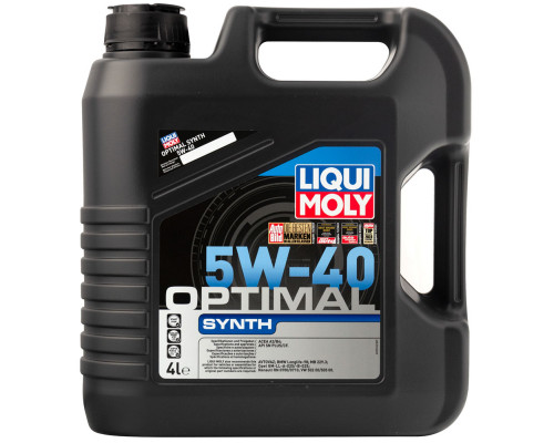 Масло моторное Liqui Moly Optimal Synth НС 5W40 , 4 л. (арт. 3926) Масло моторное Liqui Moly Optimal Synth НС 5W40 , 4 л. (арт. 3926)