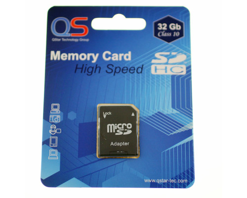 Карта памяти QStar Micro SDHC 32Гб (10 класс)