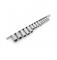 Набор головокTORX 14 пр.:1/4"(Е4,5,6,7),3/8"(Е 10,11,12,14),1/2"(Е16,18,20,22,24)(Дело Техники)