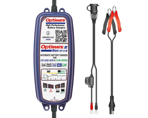 Зарядное устройство OptiMate 2 DUO (1x2A, 12V+Lithium 12.8)