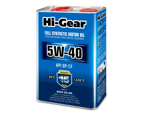 Моторное масло Hi-Gear 5W40 SP/CF, 4л. HG0544 Моторное масло Hi-Gear 5W40 SP/CF, 4л. HG0544