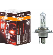 Лампа автомобильная OSRAM Н4 60/55W +100% Night Breaker Silver