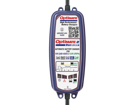 Зарядное устройство OptiMate 2 DUO (1x2A, 12V+Lithium 12.8)